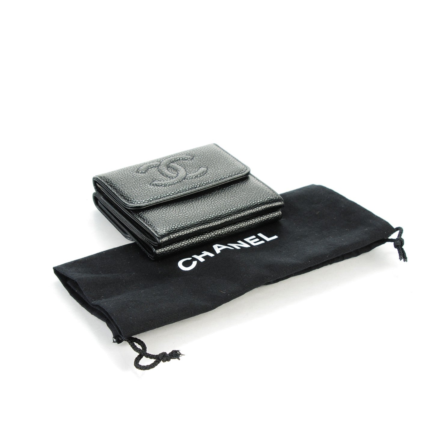 Caviar Timeless CC Compact Double Sided Wallet Black