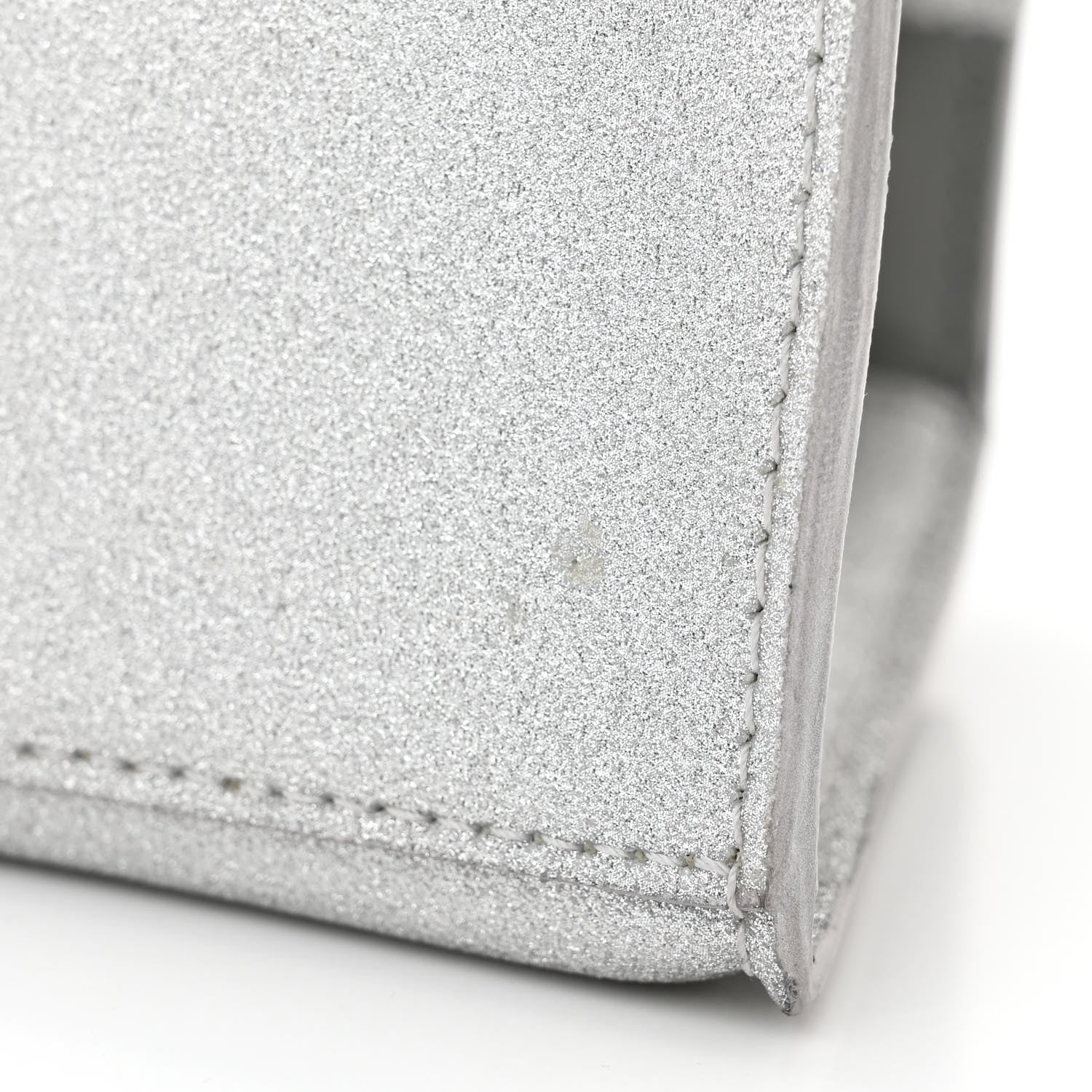 Balenciaga Sparkling Fabric Hourglass Top Handle Bag XS Silver 12 of 13