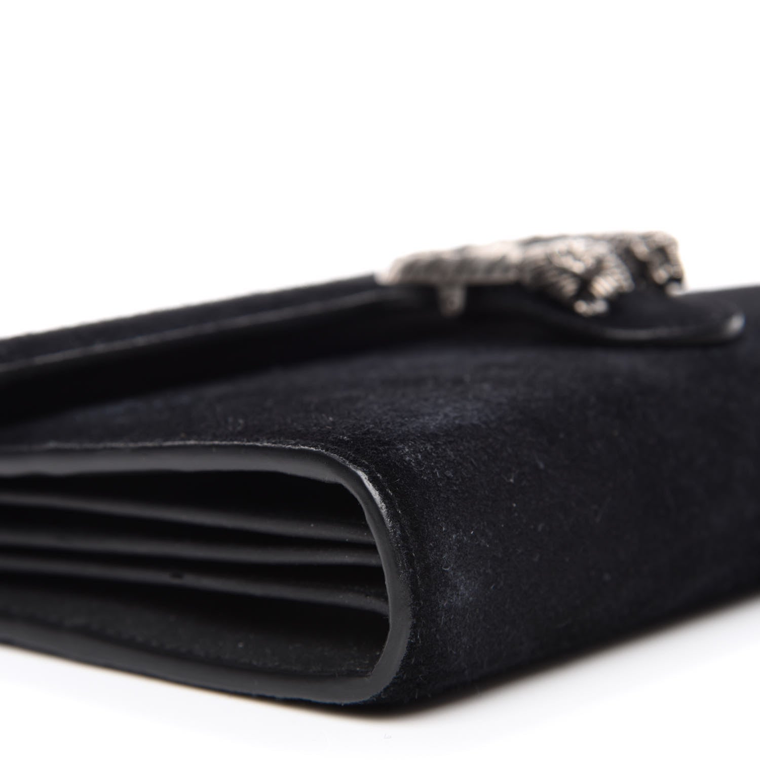 Gucci Suede Mini Dionysus Chain Wallet Black 6 of 11
