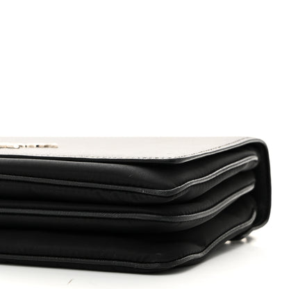 Prada Saffiano Tessuto Nylon Chain Shoulder Bag Black 9 of 9