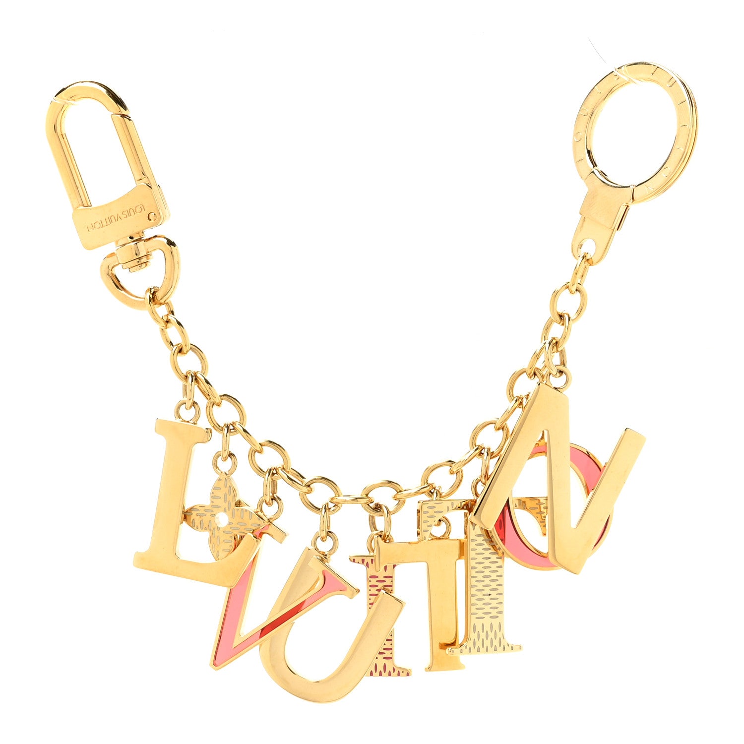 Louis Vuitton LV Tag Bag Charm Gold 1 of 4
