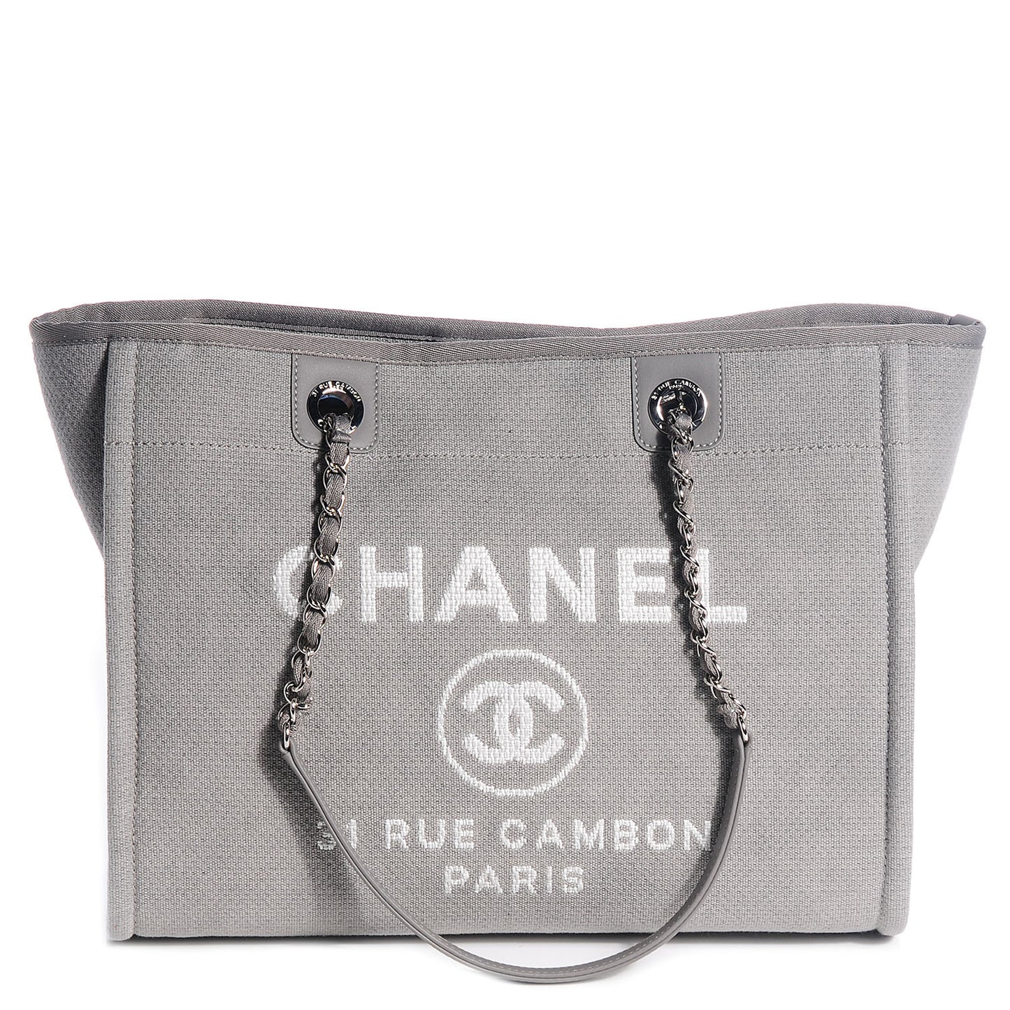 Canvas Deauville Small Tote Grey