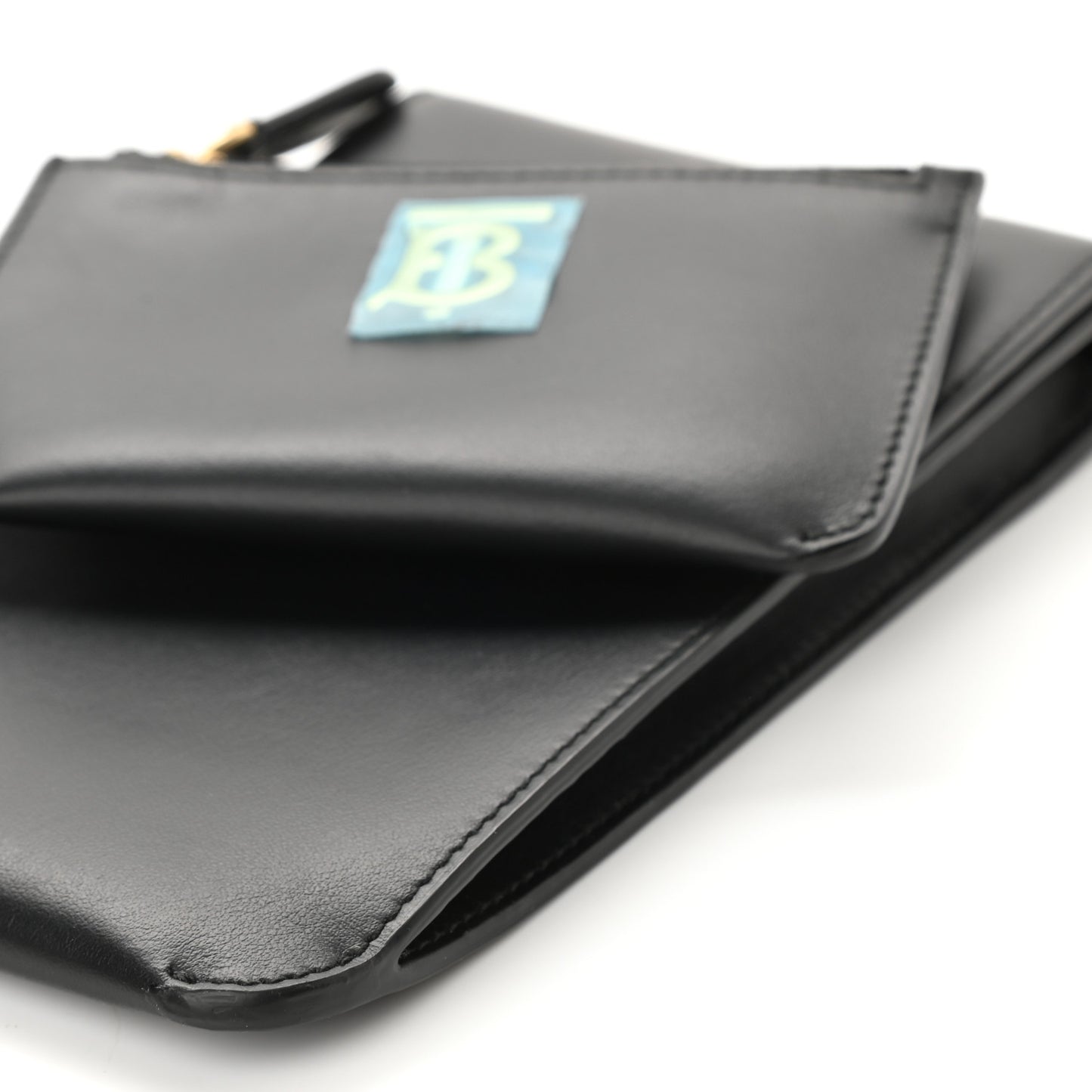 Smooth Calfskin TB Robin Multi Pouch Black