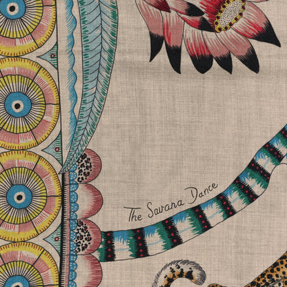 Hermes Cashmere Silk The Savana Dance Shawl 140 4 of 4