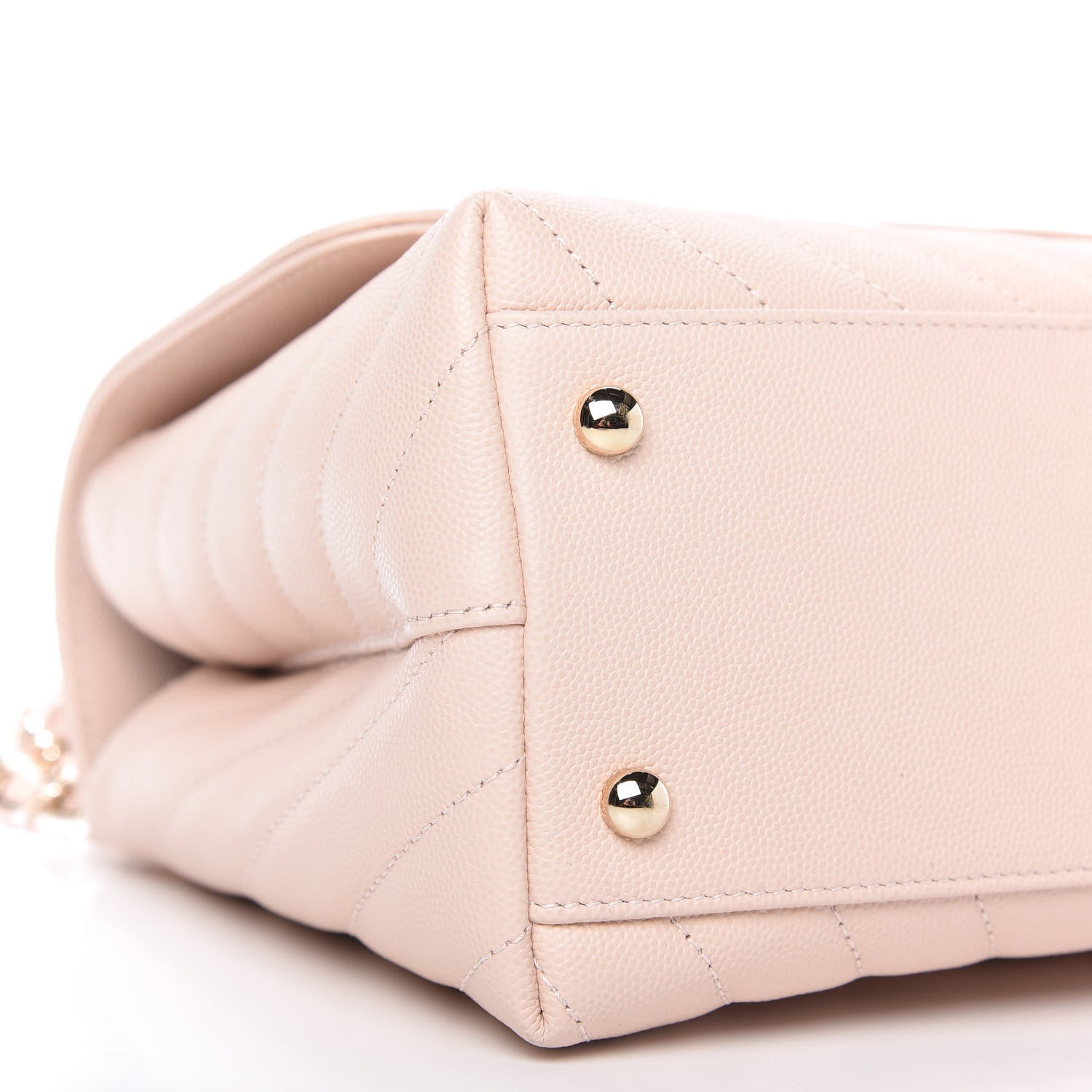 Chanel Caviar Lizard Embossed Chevron Quilted Small Coco Handle Flap Beige 6 of 11