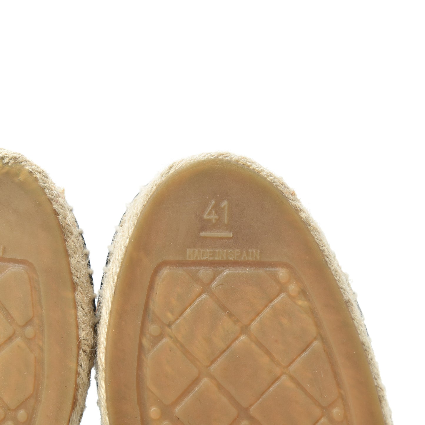 Iridescent Goatskin Patent CC Espadrille Mules 41 Black