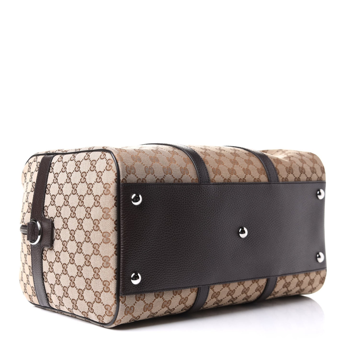 Monogram Dollar Calfskin Boston Duffle Bag Beige Ebony Testa di Moro Marrone Scuro