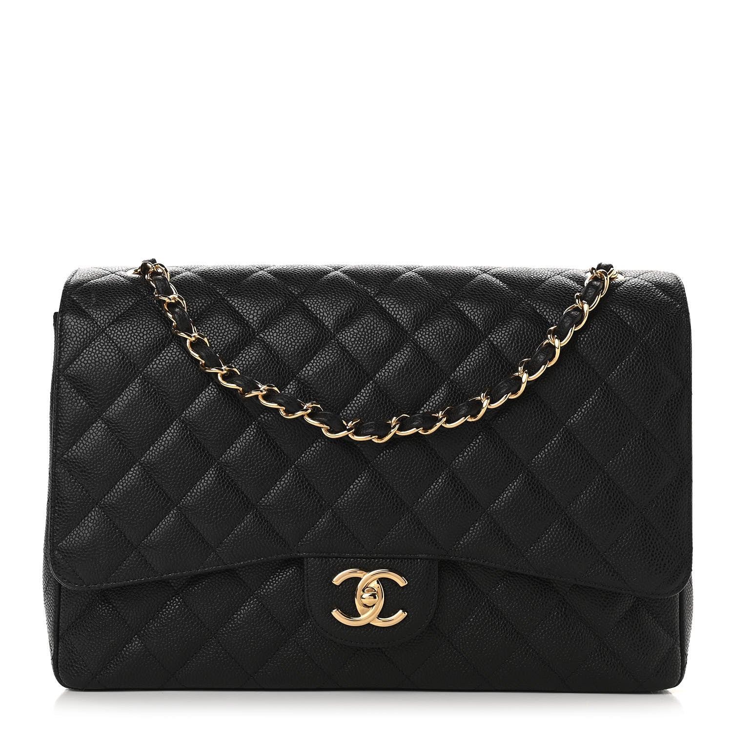 Chanel Caviar Quilted Maxi Double Flap Black 1 of 10