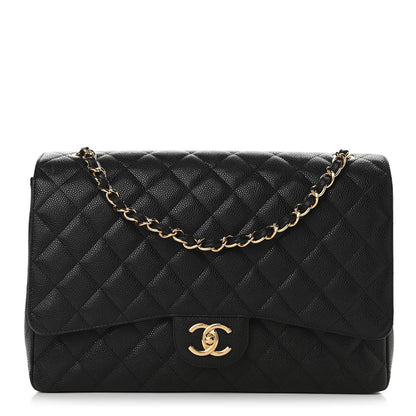 Chanel Caviar Quilted Maxi Double Flap Black 1 of 10