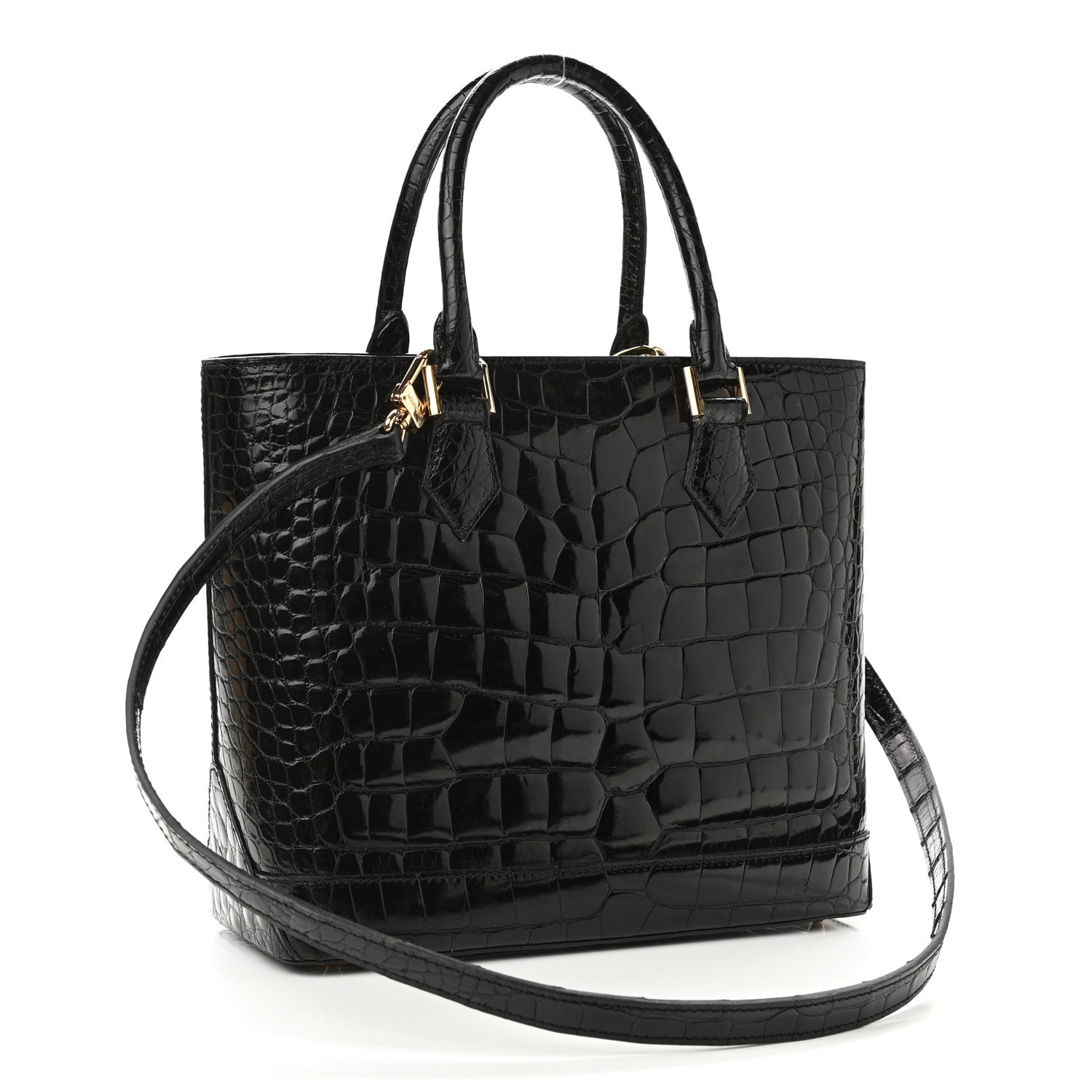 Louis Vuitton Alligator Tote Black 3 of 11