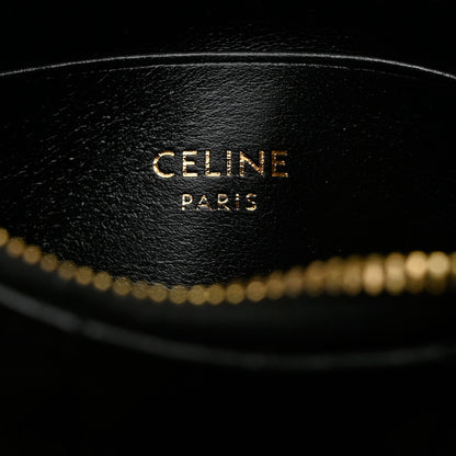Celine Calfskin Quilted C Charm Coin Card Pouch Black 6 of 11