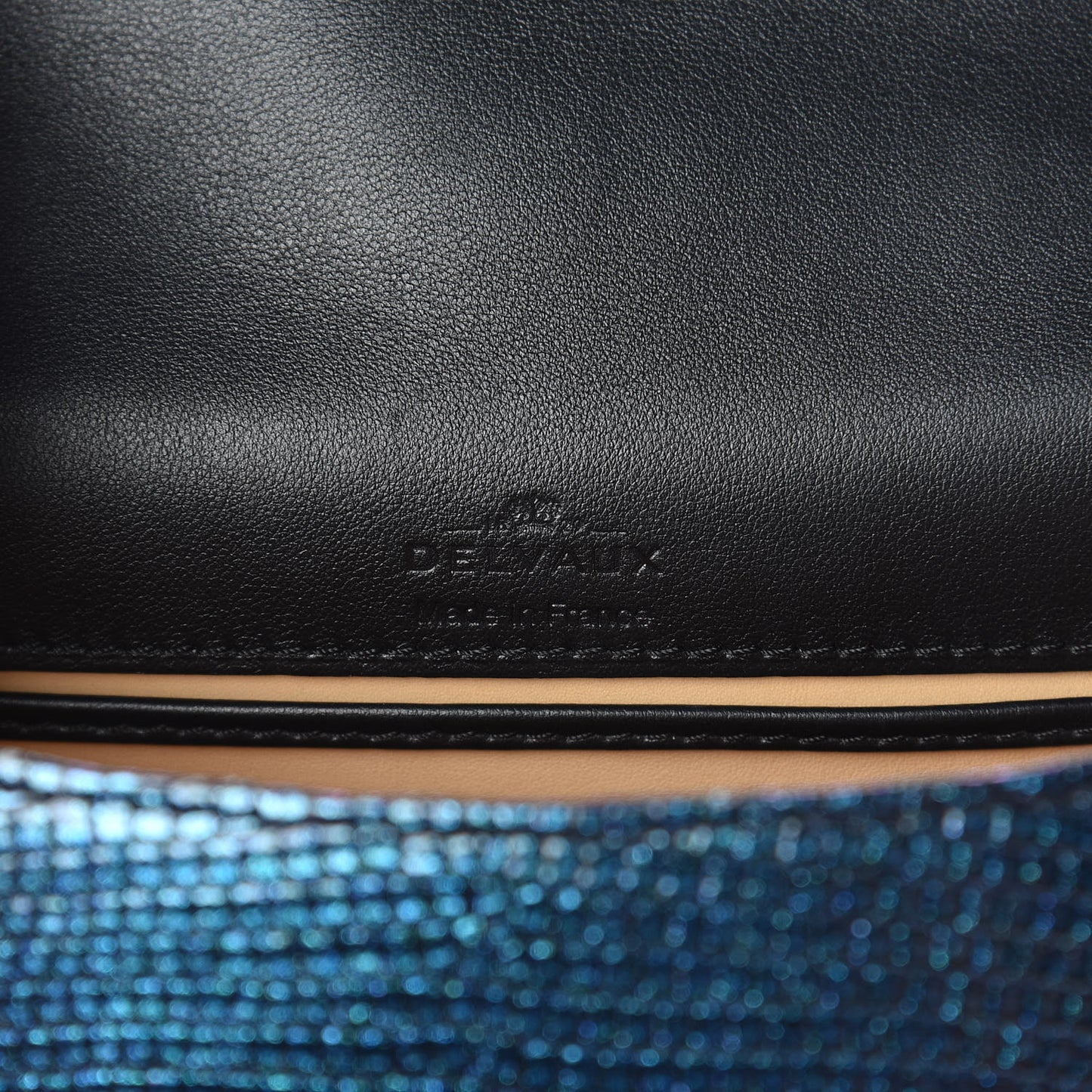 Iridescent Lizard Mini Brillant Satchel Black