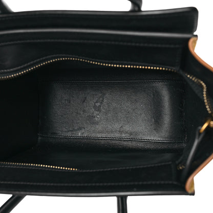 Celine Drummed Calfskin Suede Nano Tri-Color Luggage Amber 4 of 12