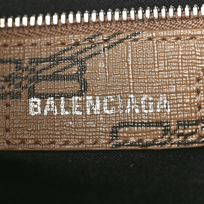 Balenciaga Coated Canvas BB Monogram Neo Cagole Handbag XS Beige Brown 7 of 10