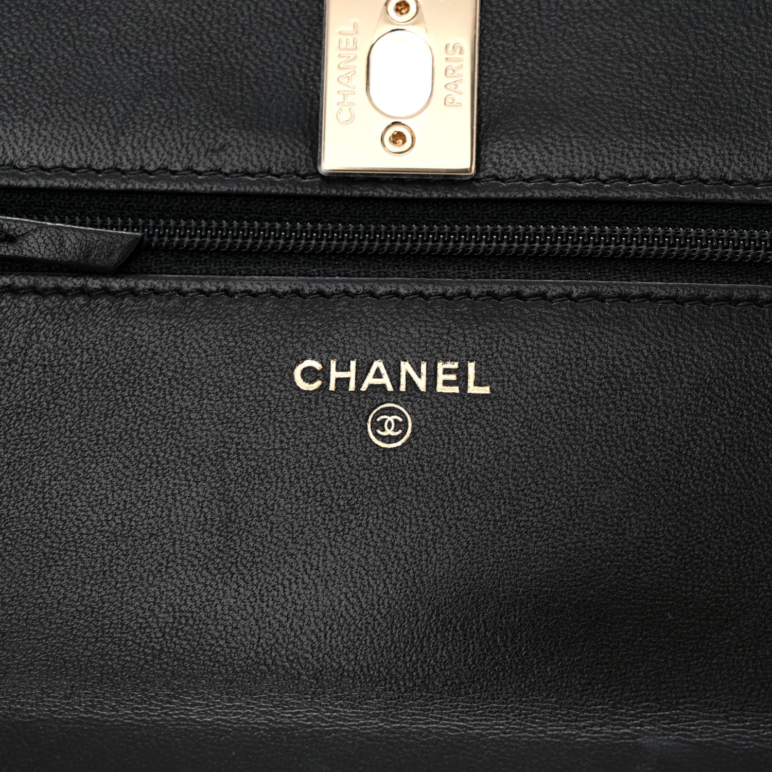 Chanel Lambskin Quilted Trendy CC Wallet On Chain WOC Black 6 of 13