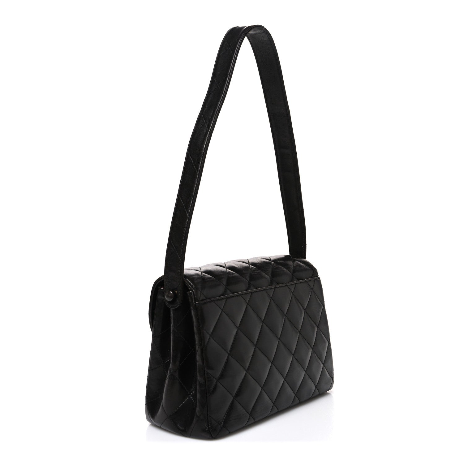 Chanel Lambskin Quilted Flap Shoulder Bag Black 3 of 12