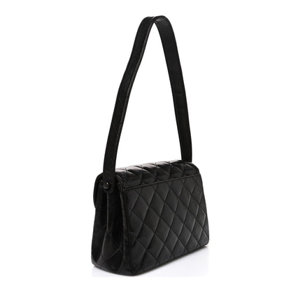 Chanel Lambskin Quilted Flap Shoulder Bag Black 3 of 12