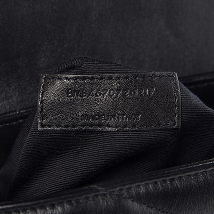 Saint Laurent Calfskin Y Quilted Monogram Toy Loulou Crossbody Bag Black 7 of 10