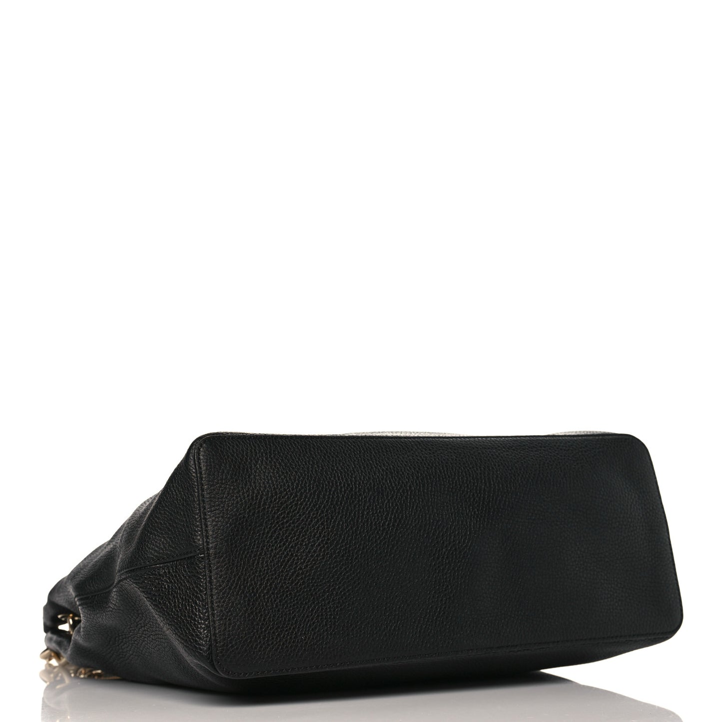 Pebbled Calfskin Large Soho Hobo Black