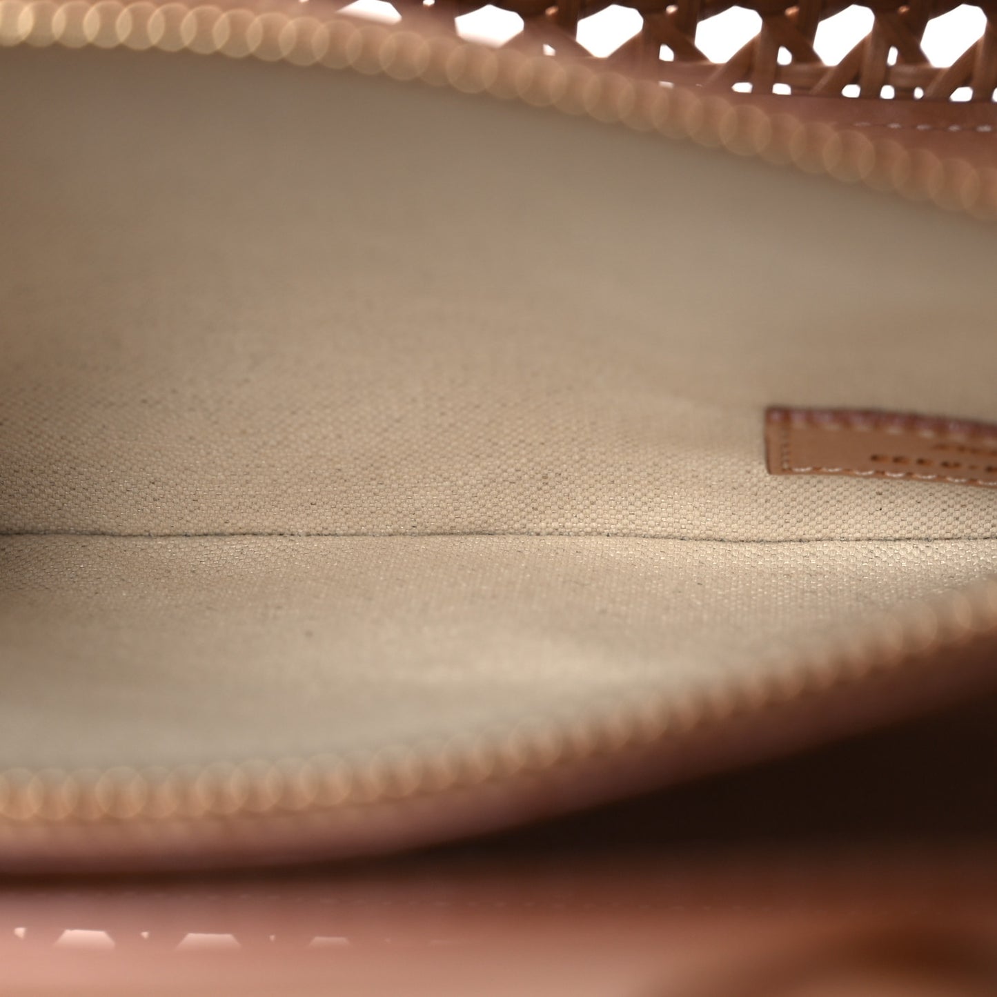 Calfskin Woven Wood Baby Sac De Jour Vintage Brown