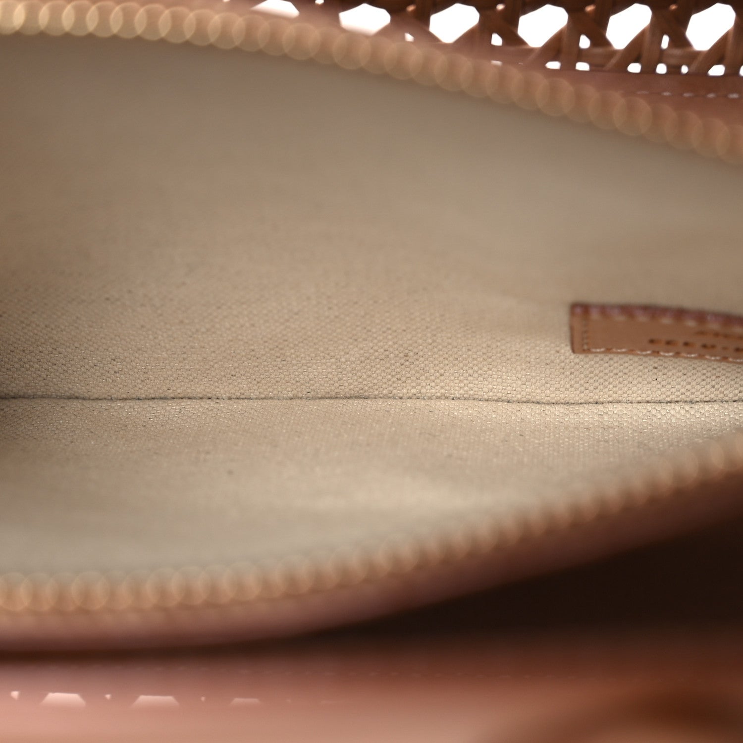 Saint Laurent Calfskin Woven Wood Baby Sac De Jour Vintage Brown 8 of 17