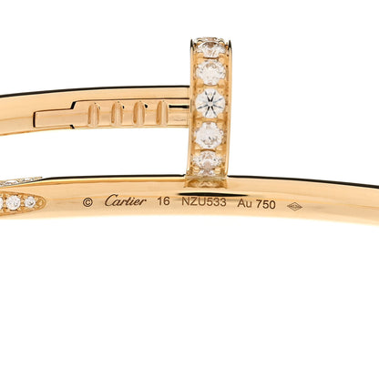 Cartier 18K Yellow Gold Diamond Juste Un Clou Bracelet 16 3 of 3