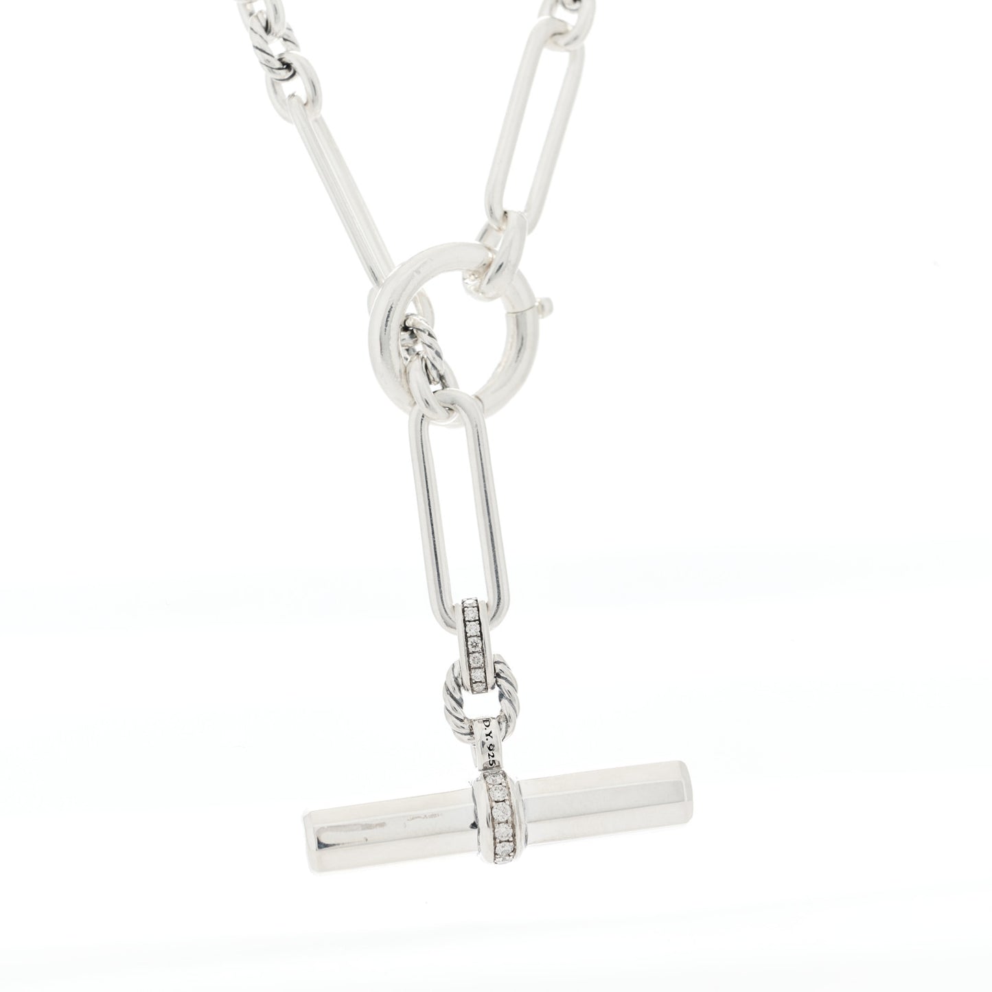 Sterling Silver Diamond Lexington Y Chain Necklace
