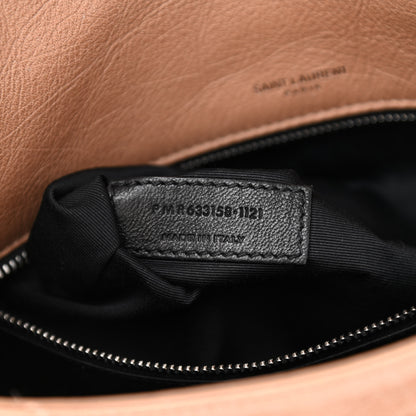 Saint Laurent Crinkled Calfskin Matelasse Monogram Medium Niki Chain Satchel Dark Toffee 7 of 10