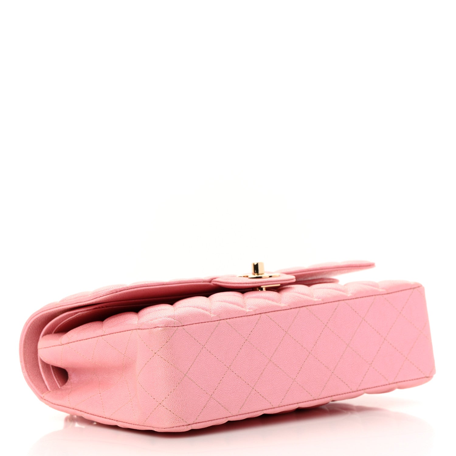 Chanel Iridescent Caviar Quilted Medium Double Flap Rose Pink 4 of 10
