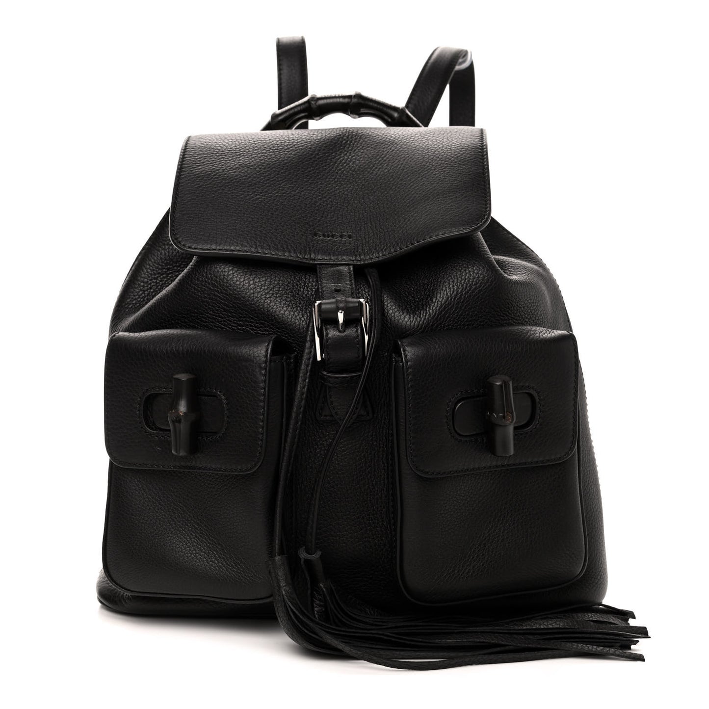 Cellarius Calfskin Medium Bamboo Backpack Black