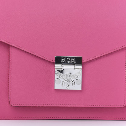 MCM Grained Calfskin Medium Patricia Park Avenue Satchel Sugar Pink 10 of 10