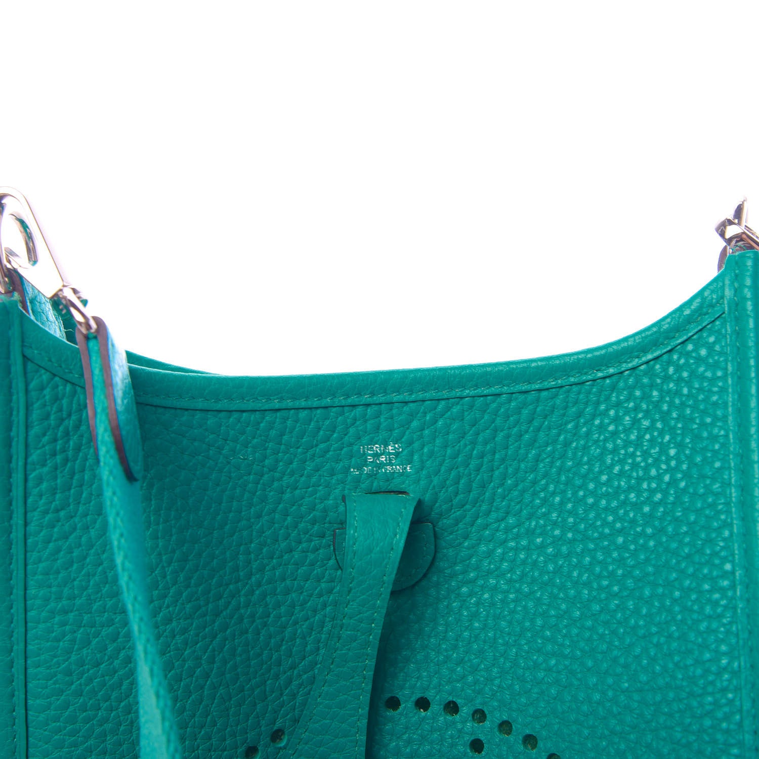 Hermes Taurillon Clemence Evelyne TPM Vert Verone 6 of 11