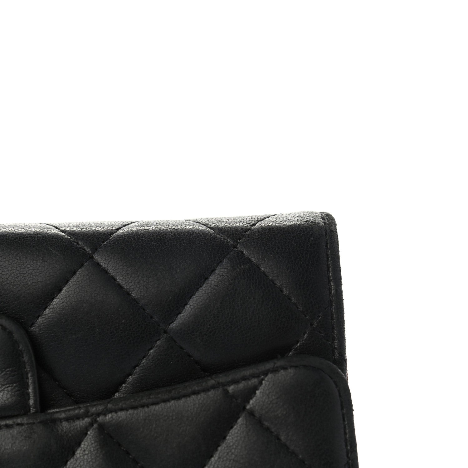 Chanel Lambskin Quilted Large Flap Wallet Black 9 of 14