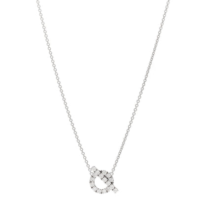 Hermes 18K White Gold Diamond Finesse Pendant Necklace 1 of 5
