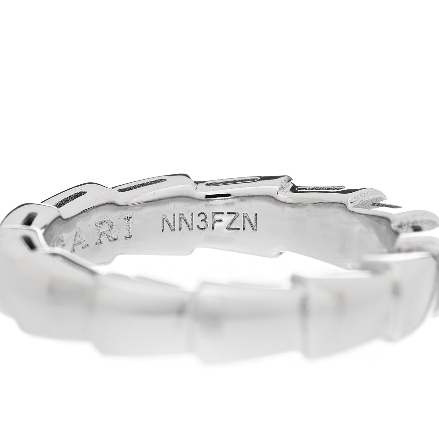 18K White Gold Serpenti Viper Band Ring 47 4.25