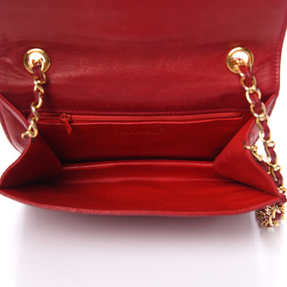 Chanel Lambskin Quilted CC Small Single Flap Red 5 of 22