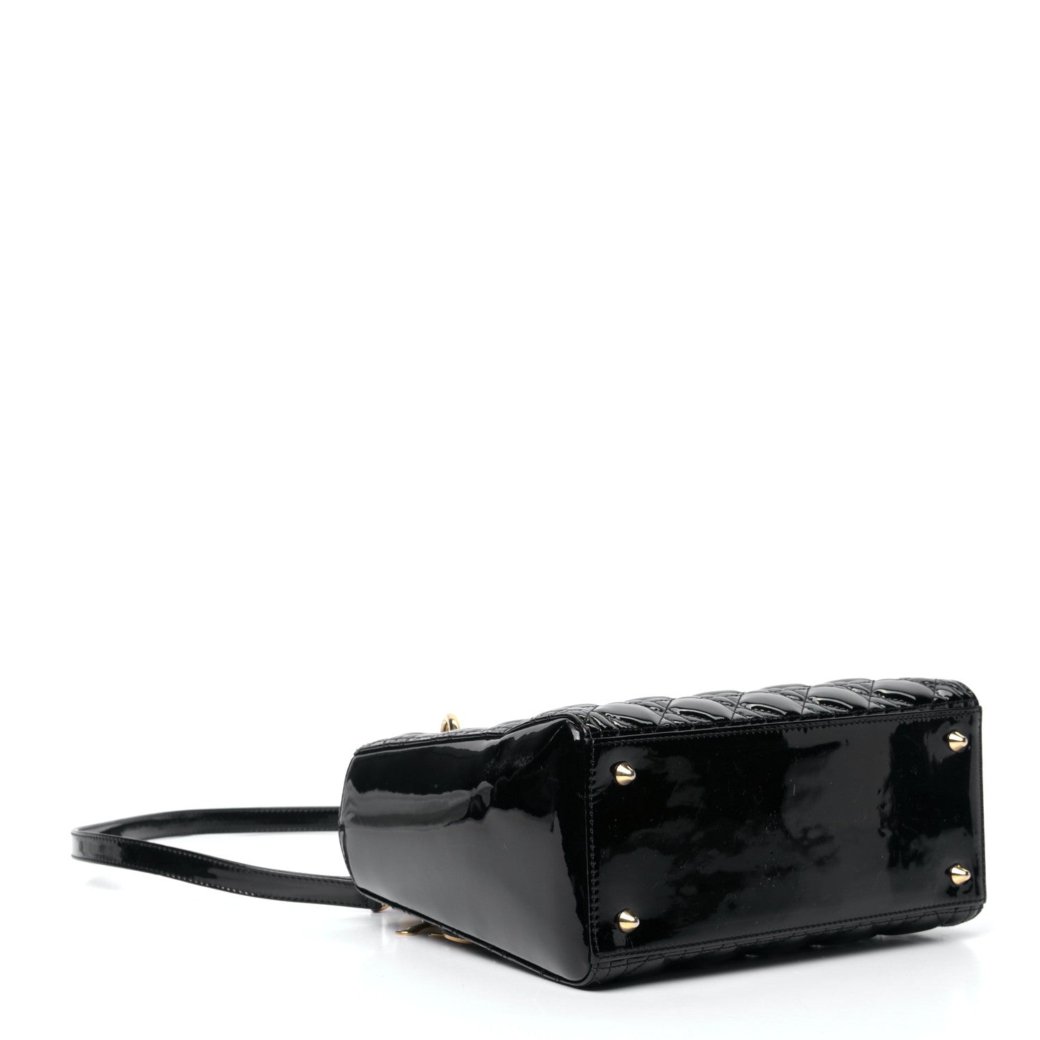 Christian Dior Patent Cannage Medium Lady Dior Black 3 of 5