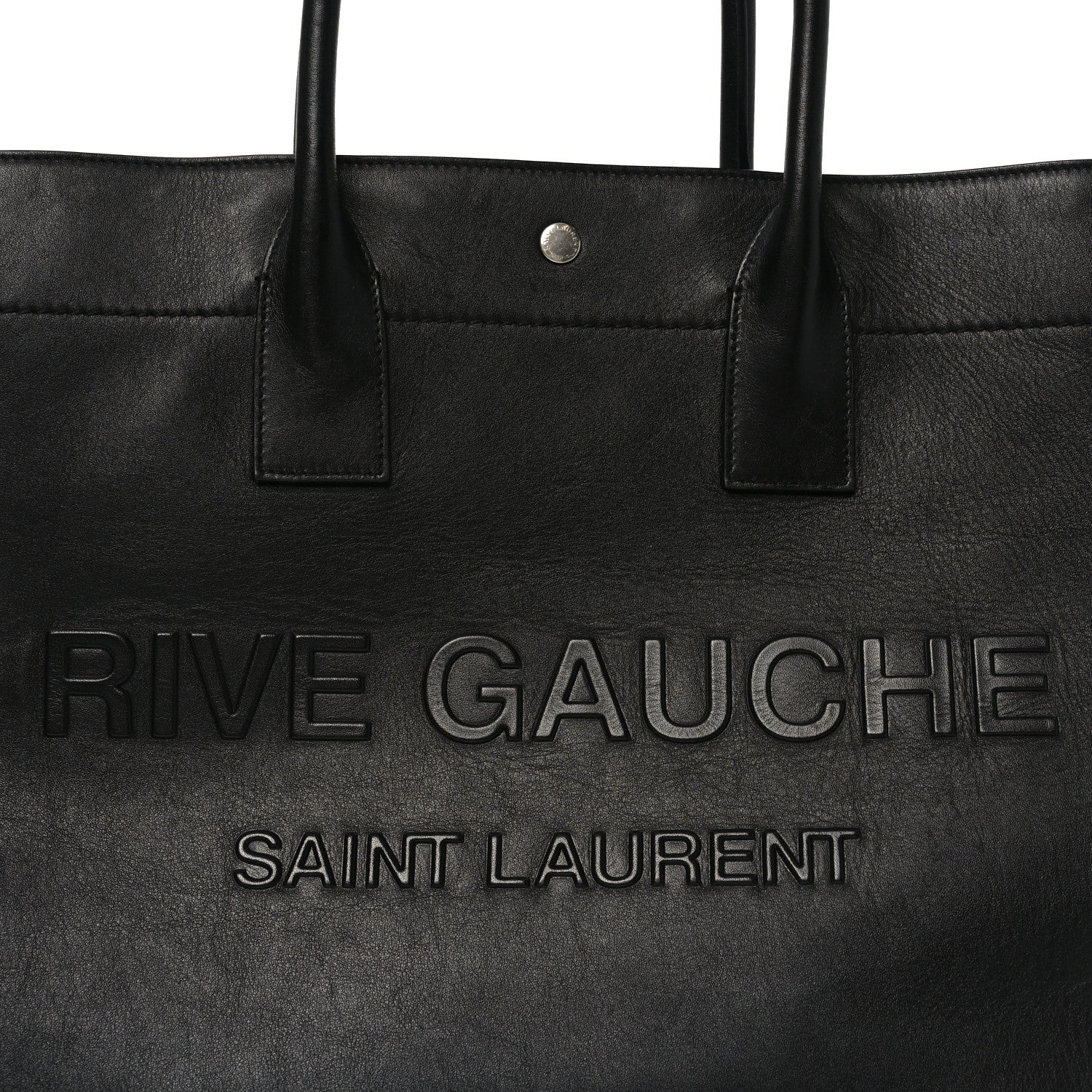 Saint Laurent Vitello Rive Gauche Large Tote Black 8 of 11