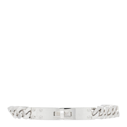 Hermes Sterling Silver TPM Kelly Gourmette Bracelet SH 1 of 3