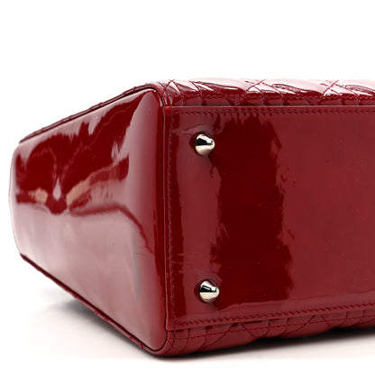 Christian Dior Patent Cannage Medium Lady Dior Red 9 of 10