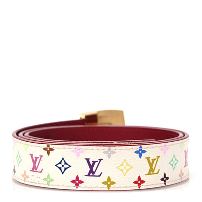 Louis Vuitton Monogram Multicolor LV Cut Reversible Belt 80 32 White 2 of 7