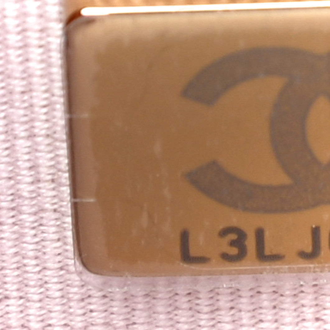 Chanel Caviar Quilted Crystal CC Wallet On Chain WOC Light Pink 6 of 10