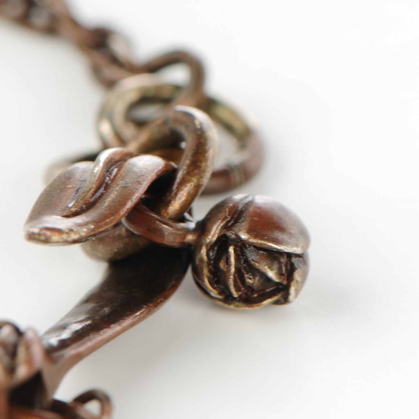 Camellia CC Short Necklace Bronze