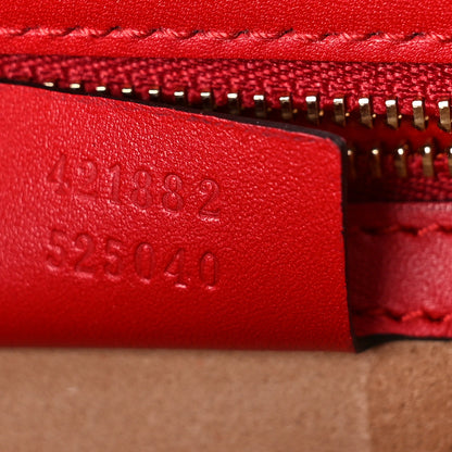 Gucci Calfskin Small Sylvie Shoulder Bag Hibiscus Red 6 of 8
