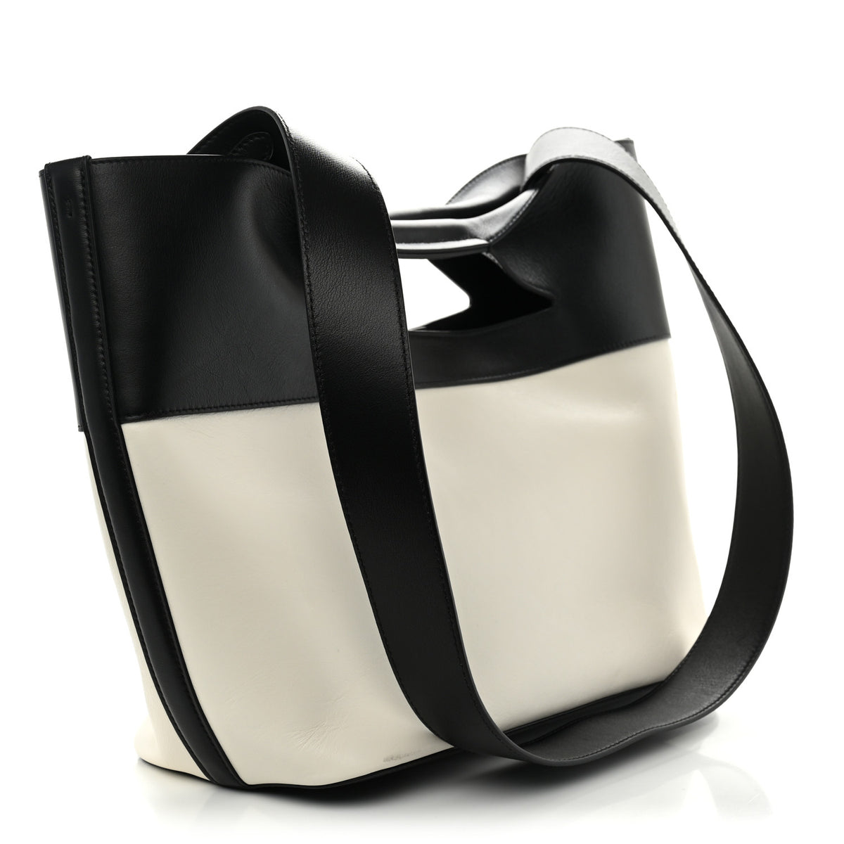 Alexander McQueen Calfskin Small The Bow Bag White Black 4 of 10