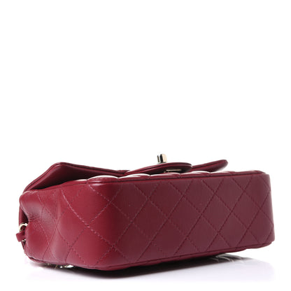 Chanel Lambskin Quilted Mini Rectangular Flap Burgundy 3 of 12