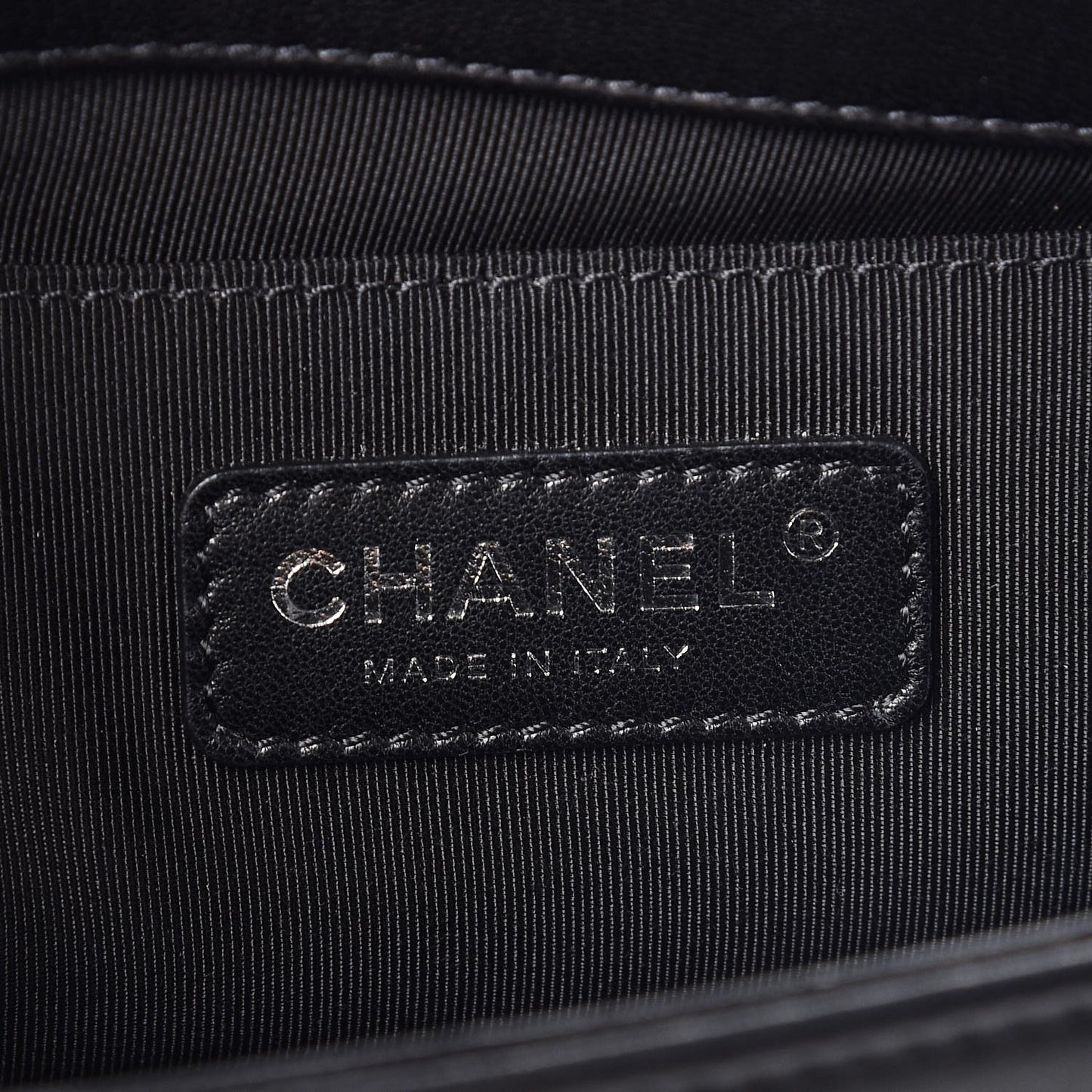 Lambskin Quilted Medium Boy Flap Black