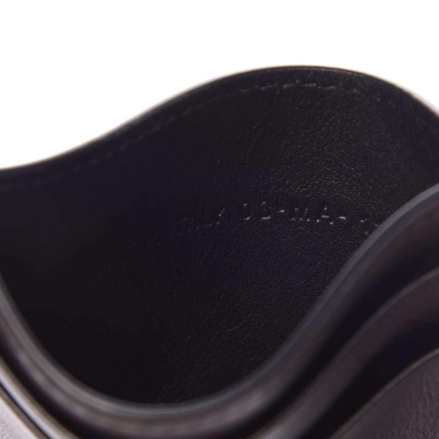 Calfskin Star Card Holder Black