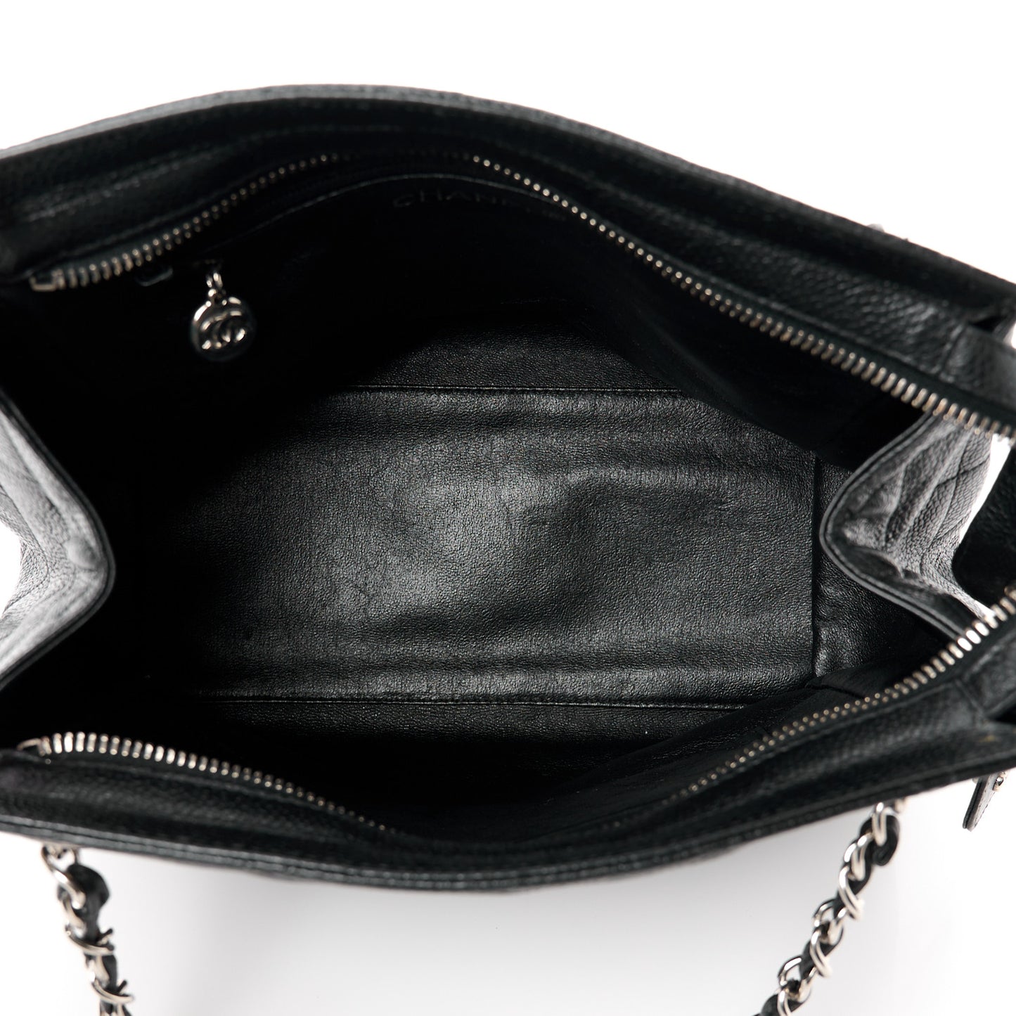 Caviar Quilted Shoulder Bag Black