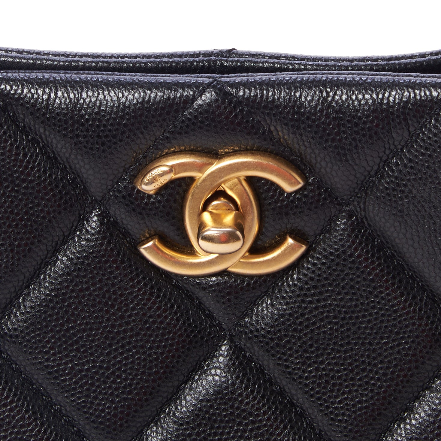 Chanel Caviar Quilted Sweet Classic Shopping Tote Black 7 of 9